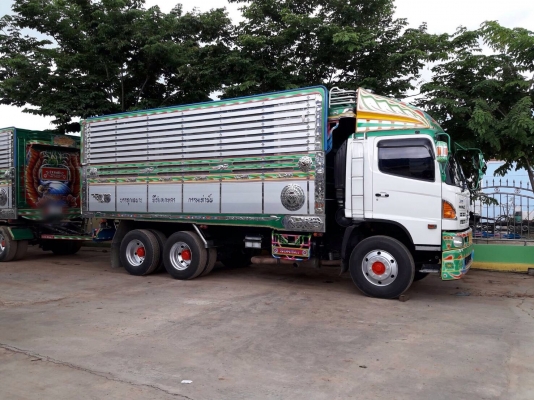 ขายรถพ่วงดัมพ์ Hino เครื่อง 344 แรง ปี 56 กระบะดัมพ์มิเนียมอู่ ส.สมบัติ ลูก 3 เพลาแท้ ยางดี ทะเบียนพร้อม