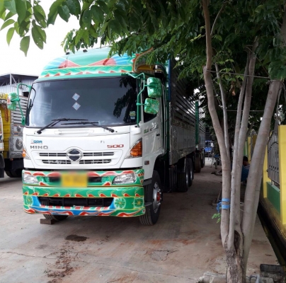 ขายรถพ่วงดัมพ์ Hino เครื่อง 344 แรง ปี 56 กระบะดัมพ์มิเนียมอู่ ส.สมบัติ ลูก 3 เพลาแท้ ยางดี ทะเบียนพร้อม
