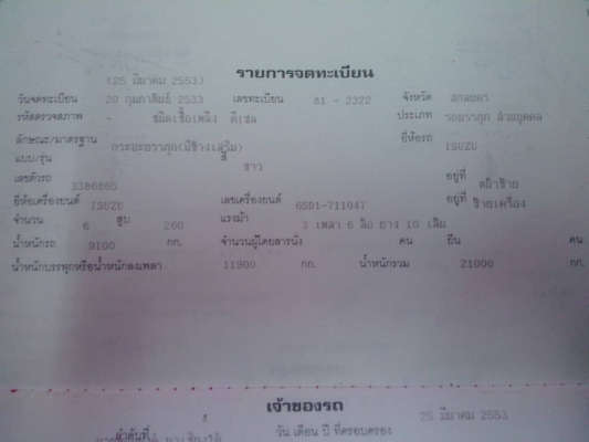 อีชูชุ 260 แรง ปี 33 พ่วง แม่-ลูก (( ไม่ดั้มท์ ))  ราคา  1,000,000  บาท