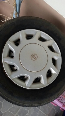 ขายยางพร้อมแม็ค/กระทะรถเก๋ง มี2ชุดขอบ17,14