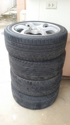 ขายยางพร้อมแม็ค/กระทะรถเก๋ง มี2ชุดขอบ17,14