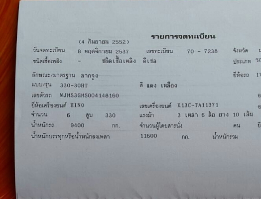 จองแล้วครับ หัวลาก ฮีโน่ เปอร์เฟียร์ K13C 360โบว์ 2เพา พร้อมหางก้างปี47ยาว12ม.2เพา สภาพดีสวยพร้อมใช้ ทะเบียนพร้อมโอน จองแล้วครับ หัวลาก ฮีโน่ เปอร์เฟียร์ K13C 360โบว์ 2เพา พร้อมหางก้างปี47ยาว12ม.2เพา สภาพดีสวยพร้อมใช้ ทะเบียนพร้อมโอน