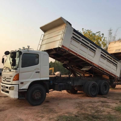 ขาย รถพ่วงดั้มแม่-ลูก HINO MEGA 260 ปี 48 คัสซีสวยตลอดเส้น เครื่องเดิม JO8C-T 260 แรงม้า เกียร์เดิม เอกสารเล่มทะเบียนพร้อมโอน