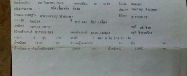 ขายเทรลเลอร์ ขึ้นรถเกี่ยวข้าว ร็อก175แรง เครื่อง6D15 แคชซีFN215K รถสวยสภาพดี พร้อมใช้งาน เอกสารพร้อมโอน สนใจโทร 090-8588220คุณนะ 093-3258446คุณบิว หรือเข้าดูสินค้าอื่นๆได้ที่ www.narong2truck.com หรือ www.truck.in.th/498 หรือเพจFacebook ณรงค์ ซื้อขายรถมือ ขายเทรลเลอร์ ขึ้นรถเกี่ยวข้าว ร็อก175แรง เครื่อง6D15 แคชซีFN215K รถสวยสภาพดี พร้อมใช้งาน เอกสารพร้อมโอน สนใจโทร 090-8588220คุณนะ 093-3258446คุณบิว หรือเข้าดูสินค้าอื่นๆได้ที่ www.narong2truck.com หรือ www.truck.in.th/498 หรือเพจFacebook ณรงค์ ซื้อขายรถมือ