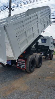 ขายรถบรรทุกสิบล้อดัมพ์ Mitsubishi TURBO TF#2xx เครื่องเดิม 6d16 turbo-220 แรง 2 เพลา ปี 39 กระบะดัมพ์เหล็ก ทะเบียนพร้อม