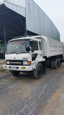 ขายรถบรรทุกสิบล้อดัมพ์ Mitsubishi TURBO TF#2xx เครื่องเดิม 6d16 turbo-220 แรง 2 เพลา ปี 39 กระบะดัมพ์เหล็ก ทะเบียนพร้อม