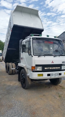 ขายรถบรรทุกสิบล้อดัมพ์ Mitsubishi TURBO TF#2xx เครื่องเดิม 6d16 turbo-220 แรง 2 เพลา ปี 39 กระบะดัมพ์เหล็ก ทะเบียนพร้อม