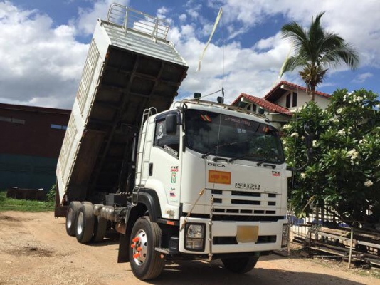 ขายรถสิบล้อ ISUZU DECA 360ปี55 ดั้มสามมิตร พ่วงแม่ลูก พ่วงรถสวยเดิมบาง