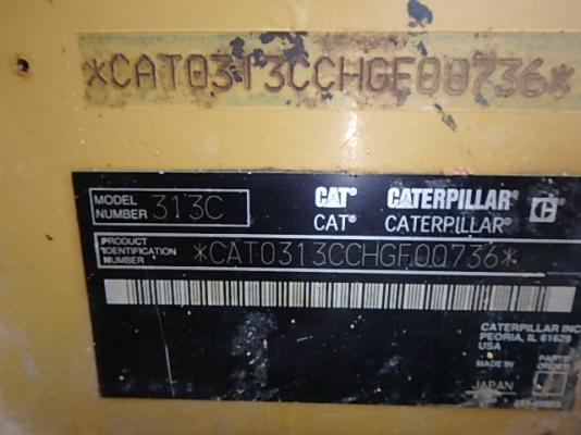 CAT 313CCR YR2004 ใบแทร็คติดก้อนยาง ใช้งานน้อยแค่ 2911 ชม. นำเข้าจากญี่ปุ่น