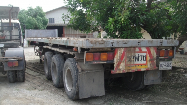 ลูกพ่วง3คานพื้นเรียบ ของ RCK รุ่งเจริญ ปี48 ยาว12.50ม สภาพสวยพร้อมใช้ ทะเบียนพร้อมโอน