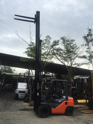 รถยกโตโยต้ารุ่น 8 น้ำหนักยก 2.5 ตัน เสาสูง 6 เมตร เครื่องดีเซล 3Z เกียร์ออโต้ รถยกโตโยต้ารุ่น 8 น้ำหนักยก 2.5 ตัน เสาสูง 6 เมตร เครื่องดีเซล 3Z เกียร์ออโต้