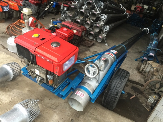 ท่อสูบน้ำสแตนเลสขนาด 8นิ้ว ยาว3วา พร้อมเครื่องยนต์ยันม่า115มีล้อลากเคลื่อนย้ายสะดวก