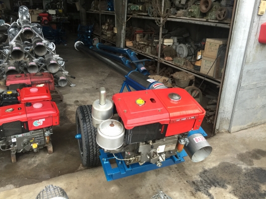 ท่อสูบน้ำสแตนเลสขนาด 8นิ้ว ยาว3วา พร้อมเครื่องยนต์ยันม่า115มีล้อลากเคลื่อนย้ายสะดวก