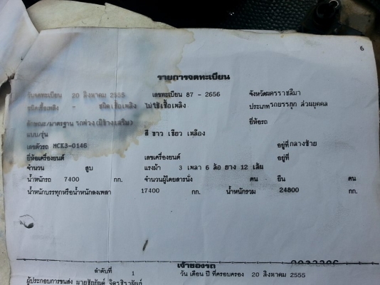 ขายรถพ่วงแม่2คาน เดก้า270 ดั้มเกษตร ปี45 ลูก2คาน ติดก๊าซNGV 9ถัง รถสวยสภาพดี พร้อมใช้งาน เอกสารถูกต้อง เล่มทะเบียนพร้อมโอน ราคา1,400,000 สนใจโทร 090-8588220คุณนะ 093-3258446คุณบิว หรือเข้าดูสินค้าอื่นๆได้ที่ www.narong2truck.com หรือ www.truck.in.th/498 ห