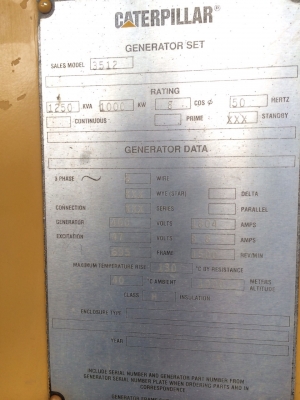 ขายเครื่องปั่นไฟ CATERPILLAR. รุ่น3512. 1250kva ขายเครื่องปั่นไฟ CATERPILLAR. รุ่น3512. 1250kva