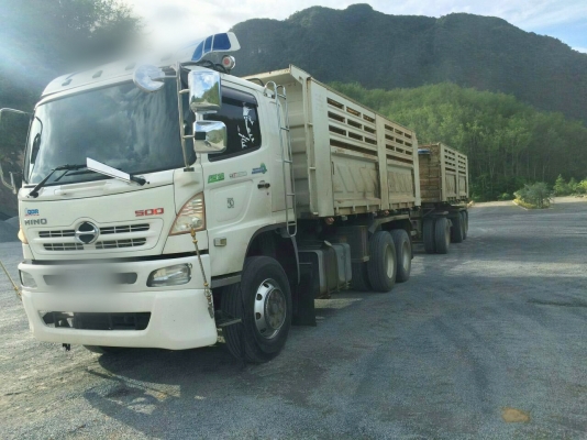 Hino 344 พ่วงหางสามเพลา ดั้ม 22 ล้อ รถบ้านมือเดียวออกห้างคะ Hino 344 พ่วงหางสามเพลา ดั้ม 22 ล้อ รถบ้านมือเดียวออกห้างคะ