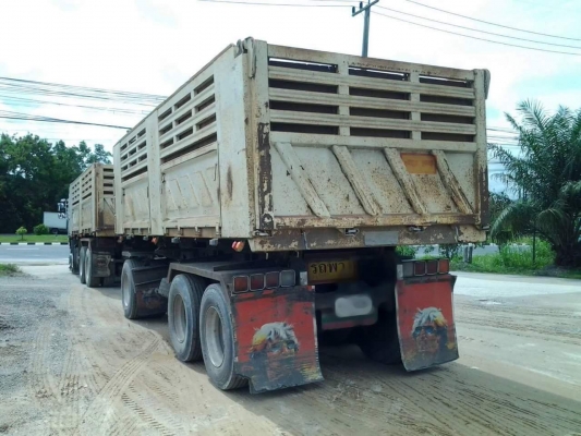 Hino 344 พ่วงหางสามเพลา ดั้ม 22 ล้อ รถบ้านมือเดียวออกห้างคะ Hino 344 พ่วงหางสามเพลา ดั้ม 22 ล้อ รถบ้านมือเดียวออกห้างคะ