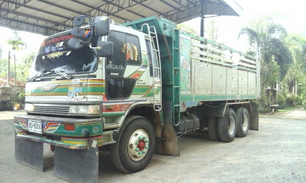 ขายรถบรรทุกสิบล้อดัมพ์ Hino 3M เครื่องเดิม 240 แรง 2 เพลา ปี 39 กระบะดัมพ์มิเนียม มีระบบลากพ่วง ทะเบียนพร้อม