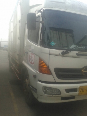 ขายรถ 6 ล้อ ตู้แห้ง ฮีโน่ CNG