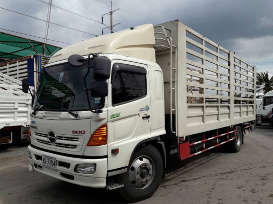 Hino FG8J 6ล้อ กระบะคอกสูง 220แรงม้า ปี55 ยาว7.5เมตร