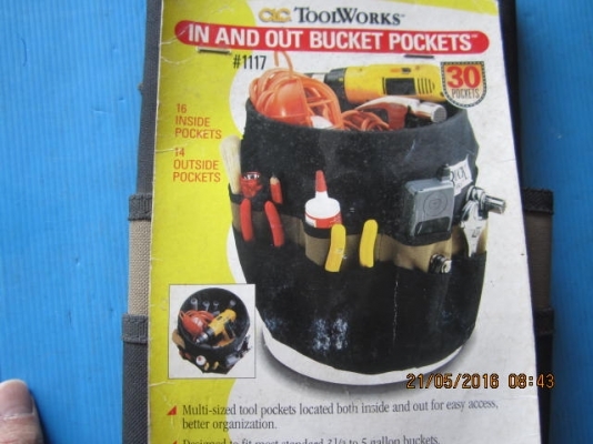 ขายกระเป๋าผ้าใส่เครื่องมือแบบครอบถังสีได้ขนาดใหญ่เก่าเก็บ