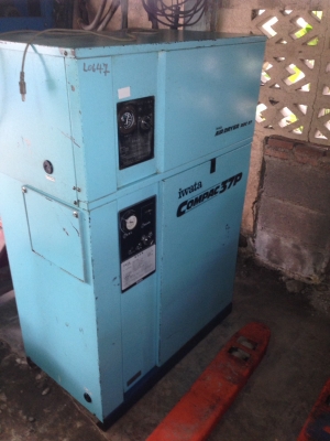 ปั๊มลมลูกสูบเก็บเสียงIWATA 5แรงม้า มีdryer เก่าญี่ปุ่น