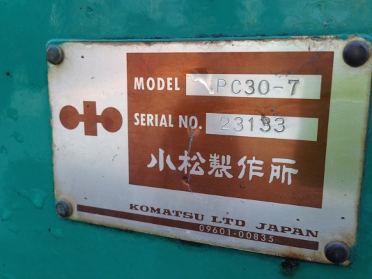 KOMATSU PC30-7 ญี่ปุ่นแท้ โทร.090-986-2521 อ๊อบ