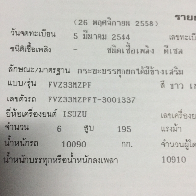 ขายรถสิบล้อ ISUZU