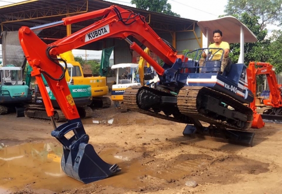 ขายรถขุดKUBOTA KH-045ขนาดเทียบเท่าpc50พร้อม(ลายหัวกระแทก)เก่านอกแท้ญี่ปุ่นมีเอกสารแจ้งจำหน่าย-โอนลอย