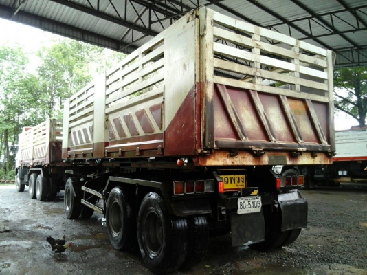 Hino mega  ซีรี่500 พ่วงแม่-ลูก ดั้มสามเพลา