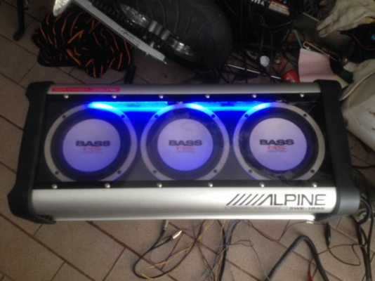 ตู้ซับ ALPINE SWE 1895 POWER 350W เก่าญี่ปุ่นเเท้สภาพสวยพร้อมใช้