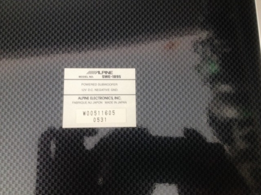 ตู้ซับ ALPINE SWE 1895 POWER 350W เก่าญี่ปุ่นเเท้สภาพสวยพร้อมใช้