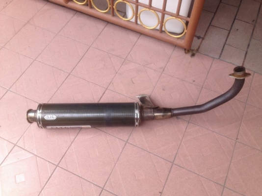 ท่อเเท้คาร์บอน OVER RACING PROJECT เก่าญี่ปุ่นเเท้ไม่ทราบรุ่นเอาไปเเปลงใส่ได้