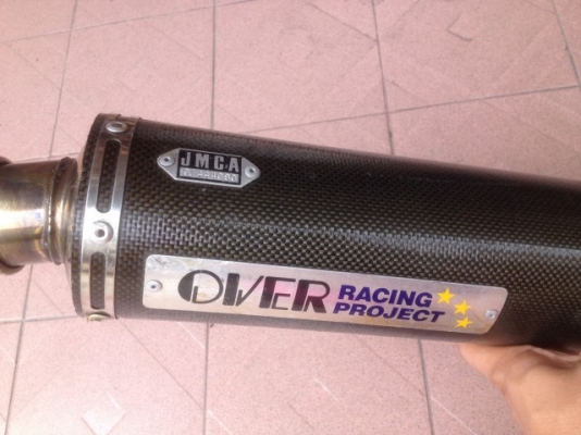 ท่อเเท้คาร์บอน OVER RACING PROJECT เก่าญี่ปุ่นเเท้ไม่ทราบรุ่นเอาไปเเปลงใส่ได้