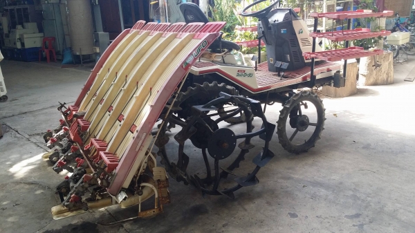 รถดำนานั่งขับ YANMAR รุ่น RR60 เก่าญี่ปุ่น  ดำนา 6 แถว  สภาพสวย เครื่องยนต์ติดง่าย สภาพสวย