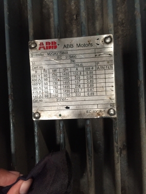 ขาย มอเตอร์ 1.ABB 2.INLINE 3.SIEMEN132 KW 400/690V 1488R/MIN ใช้งานได้ปกติ ทุกตัวครับ 0818444998