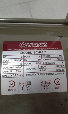 มอเตอร์ ovenz 3 แรง สภาพใหม่คับ