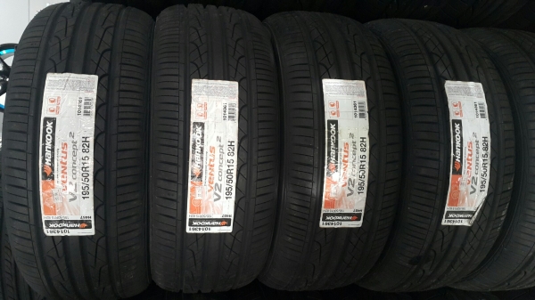 ยางใหม่ 195/50R15 hankook v2