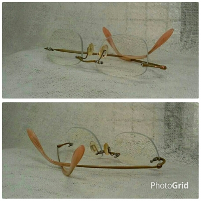 แว่นสายตายาวสำหรับชนชั้นนำ! ริมเลสไททาเนียม!  DAIFUKU Handmade in Japan  บิ๊กไซซ์!