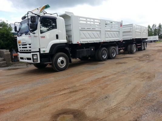 ขายรถสิบล้อพ่วง Isuzu dace FXZ 360 ปี55พ่วงแม่ลูกดั้มสามมิตร รถสวนพร้อมใช้งาน รถสวย