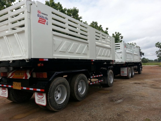 ขายรถสิบล้อพ่วง Isuzu dace FXZ 360 ปี55พ่วงแม่ลูกดั้มสามมิตร รถสวนพร้อมใช้งาน รถสวย