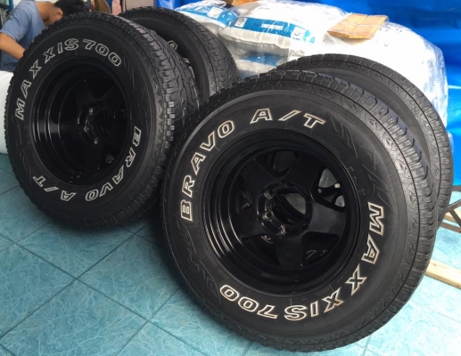 ล้อLenso ลายBradley V 16x8 off -25 เพิ่งเบิกใหม่ใส่ใหม่มาก ยางMaxxis Bravo AT 265/70/16 ล้อLenso ลายBradley V 16x8 off -25 เพิ่งเบิกใหม่ใส่ใหม่มาก ยางMaxxis Bravo AT 265/70/16