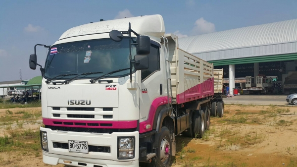 ISUZU DECA 360 hp กระบะดั้มเเม่+ลูก 3 คาน
