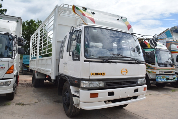 HINO FF1J  210 hp กระบะเหล็ก คอกแป๊ปเหล็ก  ยาว 7.20 m รถสวย