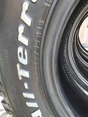 BF All USA. 245/75/16 ปลายปี12 สภาพดีมาก 1ชุด