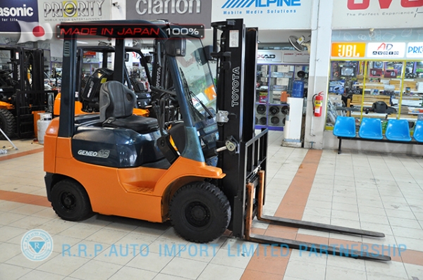 ขายรถโฟล์คลิฟท์มือสอง TOYOTA รุ่น 7FG15-17176 ราคา 185,000 บาท นำเข้าจากประเทศญี่ปุ่น 100\% ไม่เคยใช้งานในไทย