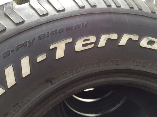 ยาง BF All terrain 265 75 R16 ยาง BF All terrain 265 75 R16