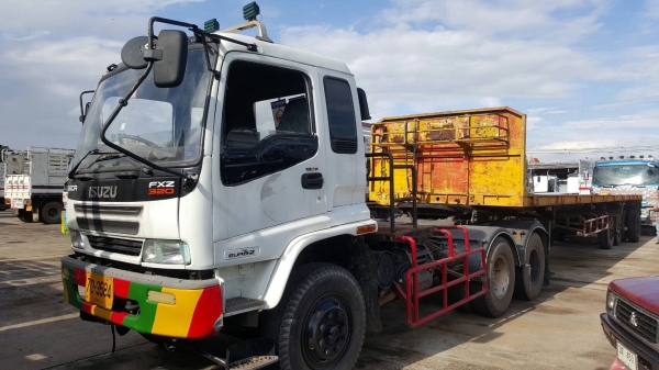 ขาย หัวลาก ISUZU DECA 270 EURO 2 ปี 47 พร้อมหางพื้นเรียบ 3 เพลายัด ลงเล่มแล้ว ยาว 12 เมตร กระทะล้อมีให้ครบ เอกสารเล่มทะเบียนพร้อมโอน