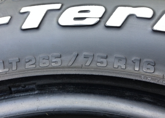 ยาง All BF Goodrich 265 75 16 ปี11 พร้อมใช้งาน ราคาไม่แพง