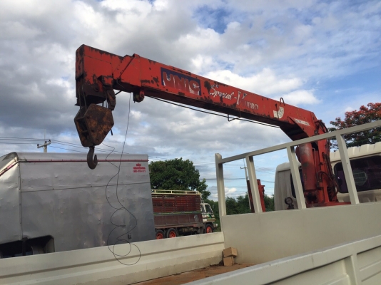 ขาย6ล้อสิงห์ไฮเทค195ติดเครนUnic3ตัน3ปลอก ขาเหลี่ยมสูงกระบะยาว7.30เมตร